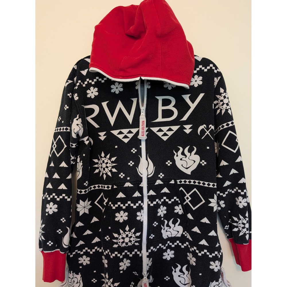 Tipsy Elves Rooster Teeth RWBY Anime Hooded Onesie Fleece Jumpsuit Pajamas M - Picture 4 of 11